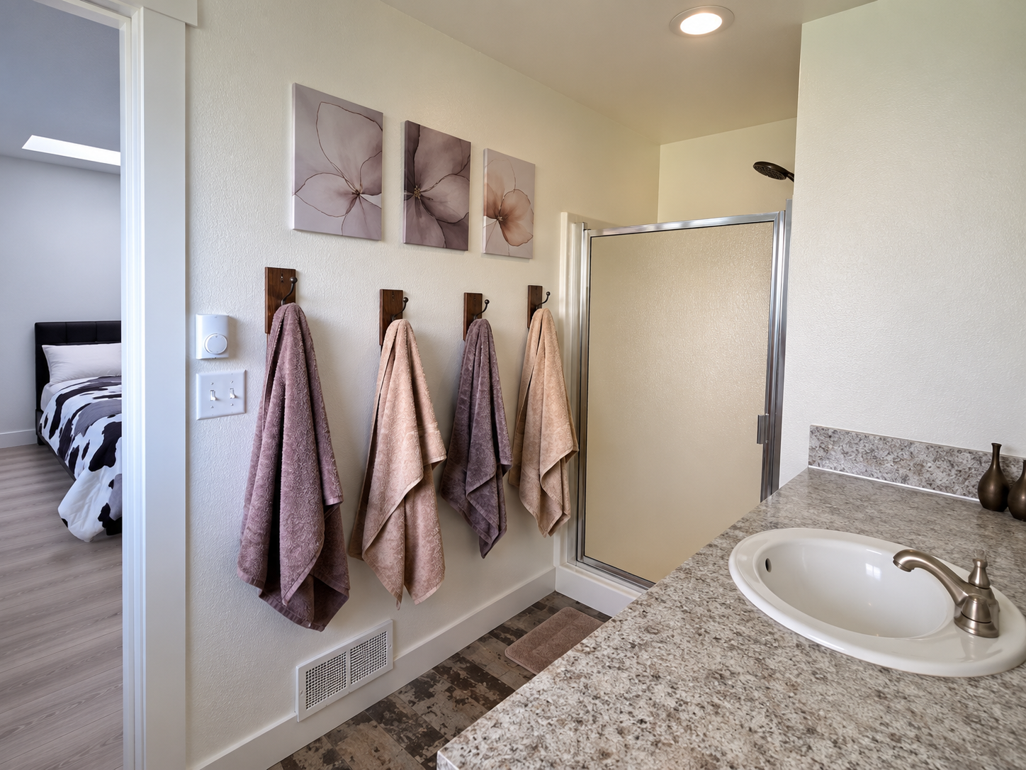Completed bathroom remodel