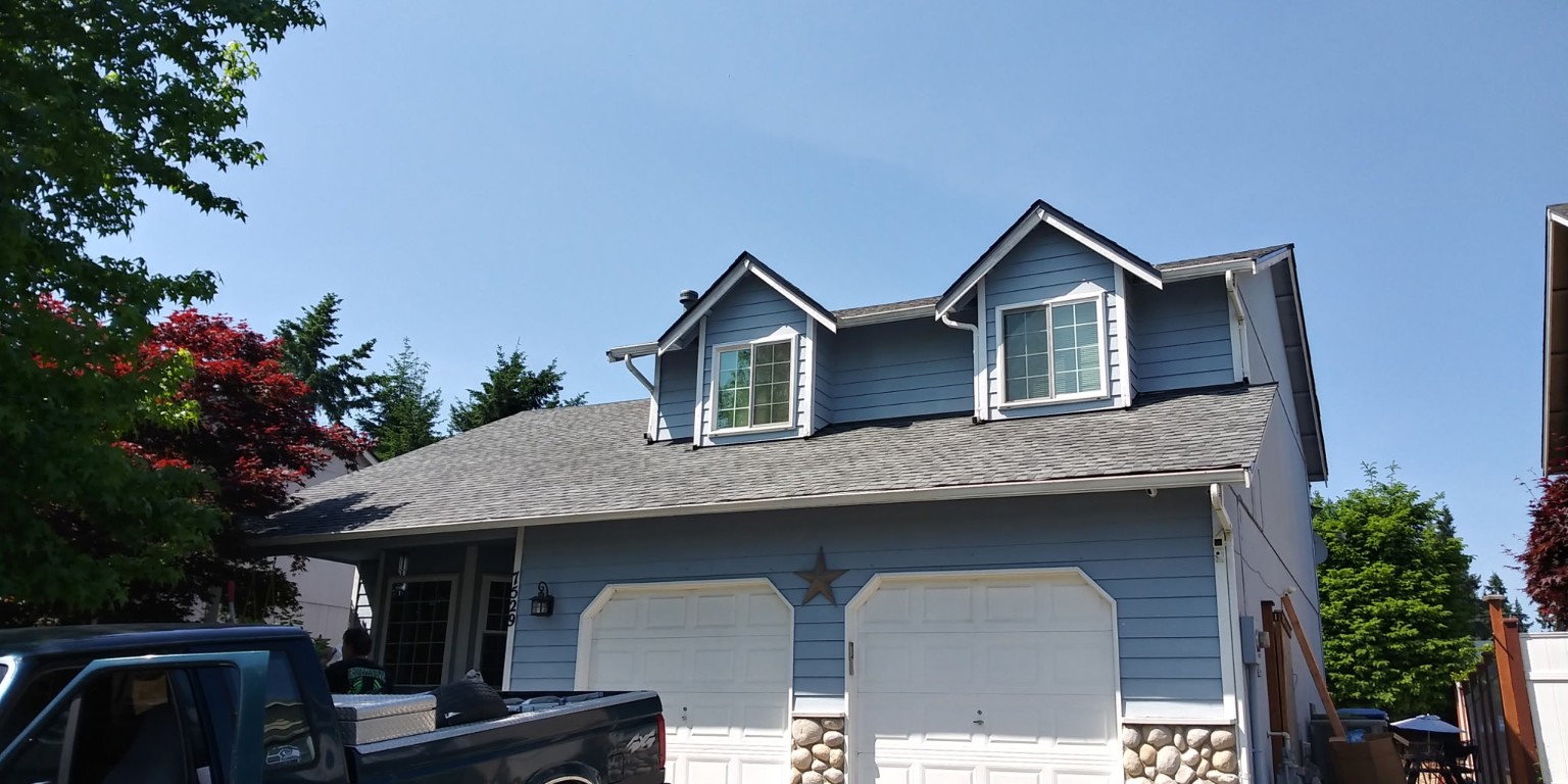 Finished residential roof